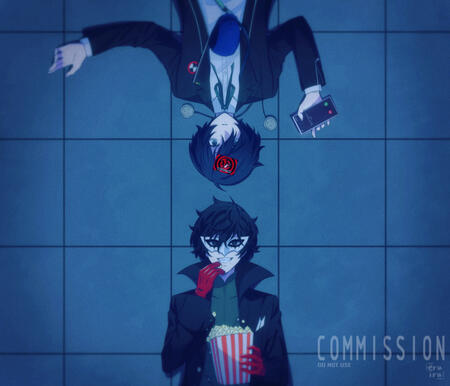 Makoto Yuuki and Joker [Persona 3 and 5]